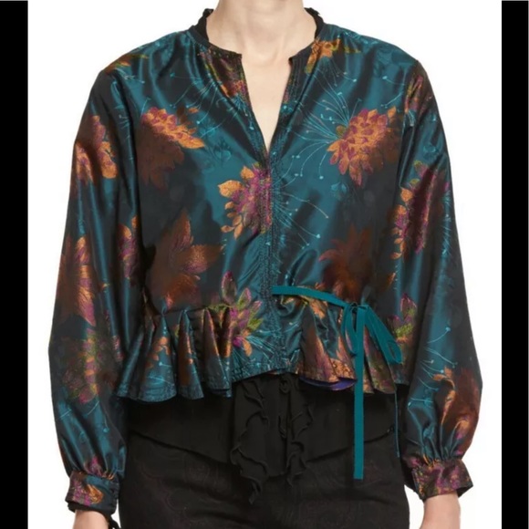 ETRO Jacket Peplum Cropped Sz 10 - Picture 2 of 7